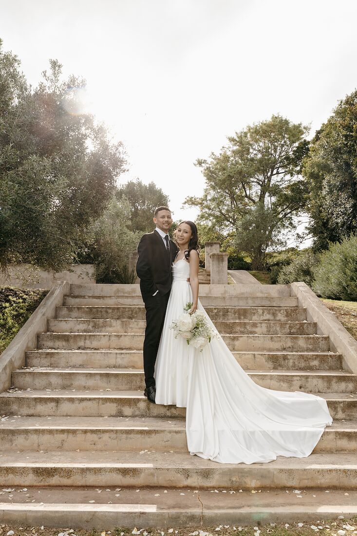 Justin and Andrea at The Rose Barn
